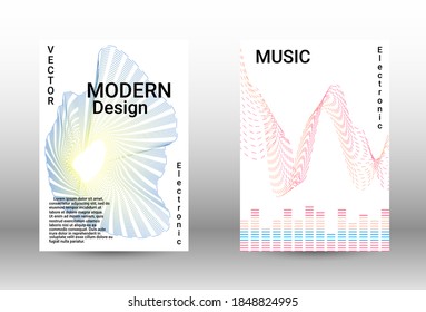 Minimum vector coverage.  A set of modern abstract covers. Musical covers your design, great design for any purposes.  Concept business vector.