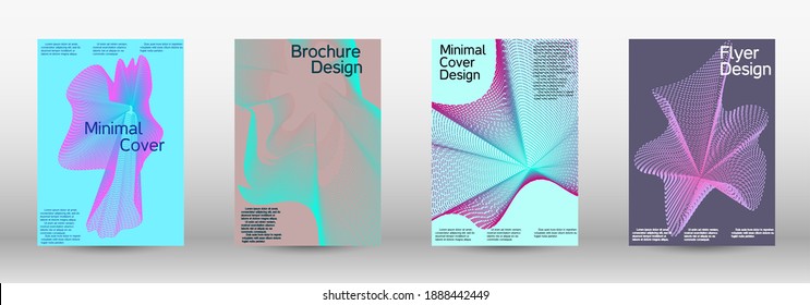 Minimum vector coverage. A set of modern abstract covers. Creative backgrounds from abstract lines to create a fashionable abstract cover, banner, poster, booklet.