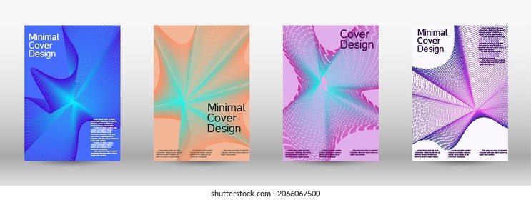 Minimum vector coverage. A set of modern abstract covers. Creative fluid backgrounds from current forms to design a fashionable abstract cover, banner, poster, booklet.