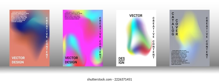 Minimum vector coverage. A set of modern abstract covers. Rich design VIP. Future futuristic template with abstract current forms for banner design, poster, booklet, report, magazine.