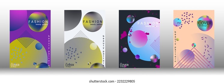 Minimum vector coverage. Set of modern abstract covers. Rich VIP design. Future futuristic template with abstract gradient shapes for the design of banners, posters, booklets, reports, magazines.