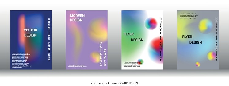 Minimum vector coverage. A set of modern abstract covers. Rich design VIP. Future futuristic template with abstract current forms for banner design, poster, booklet, report, magazine.