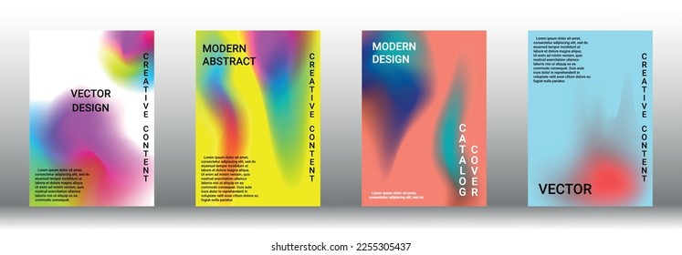 Minimum vector coverage. A set of modern abstract covers. Rich design VIP. Future futuristic template with abstract current forms for banner design, poster, booklet, report, magazine.
