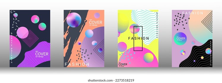 Minimum vector coverage. Set of modern abstract covers. Rich VIP design. Future futuristic template with abstract gradient shapes for the design of banners, posters, booklets, reports, magazines.