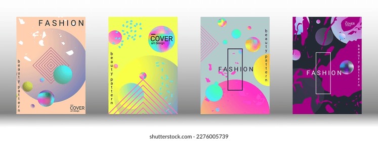 Minimum vector coverage. Set of modern abstract covers. Rich VIP design. Future futuristic template with abstract gradient shapes for the design of banners, posters, booklets, reports, magazines.
