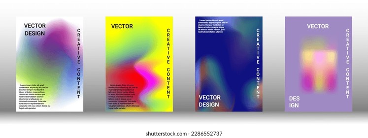 Minimum vector coverage. A set of modern abstract covers. Rich design VIP. Future futuristic template with abstract current forms for banner design, poster, booklet, report, magazine.