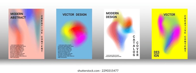 Minimum vector coverage. A set of modern abstract covers. Rich design VIP. Future futuristic template with abstract current forms for banner design, poster, booklet, report, magazine.