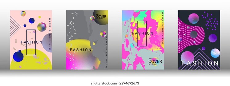 Minimum vector coverage. Set of modern abstract covers. Rich VIP design. Future futuristic template with abstract gradient shapes for the design of banners, posters, booklets, reports, magazines.