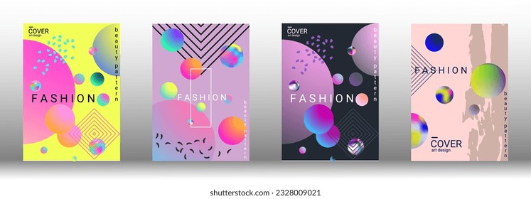 Minimum vector coverage. Set of modern abstract covers. Rich VIP design. Future futuristic template with abstract gradient shapes for the design of banners, posters, booklets, reports, magazines.