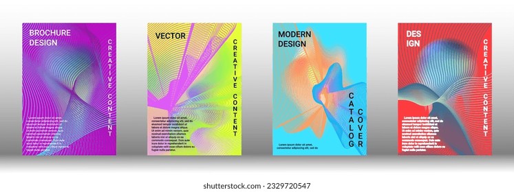 Minimum vector coverage. A set of modern abstract covers. Rich design VIP. Future futuristic template with abstract current forms for banner design, poster, booklet, report, magazine. 