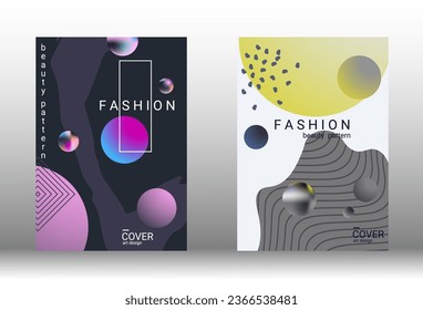 Minimum vector coverage. Set of modern abstract covers. Rich VIP design. Future futuristic template with abstract gradient shapes for the design of banners, posters, booklets, reports, magazines.