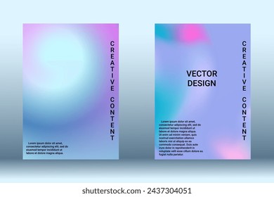 Minimum vector coverage. A set of modern abstract covers. Creative fluid backgrounds from current forms to design a fashionable abstract cover, banner, poster, booklet.