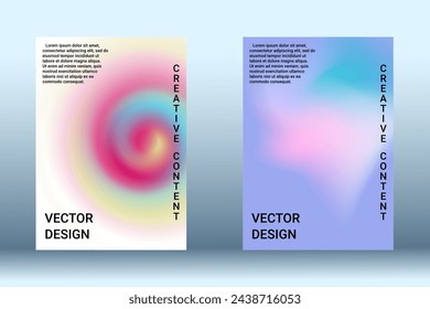 Minimum vector coverage. A set of modern abstract covers. Creative fluid backgrounds from current forms to design a fashionable abstract cover, banner, poster, booklet.
