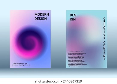 Minimum vector coverage. A set of modern abstract covers. Creative fluid backgrounds from current forms to design a fashionable abstract cover, banner, poster, booklet.