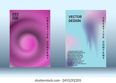 Minimum vector coverage. A set of modern abstract covers. Creative fluid backgrounds from current forms to design a fashionable abstract cover, banner, poster, booklet.