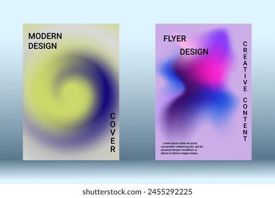 Minimum vector coverage. A set of modern abstract covers. Creative fluid backgrounds from current forms to design a fashionable abstract cover, banner, poster, booklet.