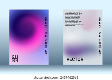 Mindestdeckung der Vektorgrafik. Eine Reihe moderner abstrakter Cover. Kreative flüssige Hintergründe von aktuellen Formen, um ein modisches abstraktes Cover, Banner, Poster, Booklet zu entwerfen.