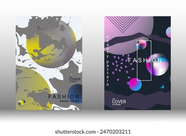 Minimum vector coverage. Set of modern abstract covers. Rich VIP design. Future futuristic template with abstract gradient shapes for the design of banners, posters, booklets, reports, magazines.