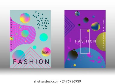 Minimum vector coverage. Set of modern abstract covers. Rich VIP design. Future futuristic template with abstract gradient shapes for the design of banners, posters, booklets, reports, magazines.