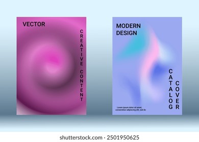 Minimum vector coverage. A set of modern abstract covers. Creative fluid backgrounds from current forms to design a fashionable abstract cover, banner, poster, booklet.