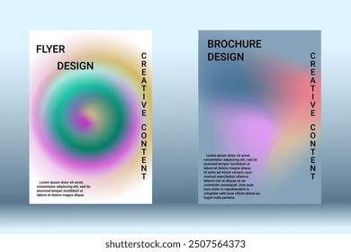 Minimum vector coverage. A set of modern abstract covers. Creative fluid backgrounds from current forms to design a fashionable abstract cover, banner, poster, booklet.
