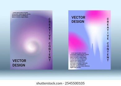 Cobertura mínima de Vector. Un conjunto de cubiertas abstractas modernas. Fondos fluidos creativos de formas actuales para diseñar una cubierta abstracta de moda, Anuncio, póster, folleto.