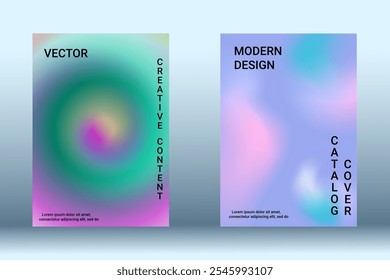 Cobertura mínima de Vector. Un conjunto de cubiertas abstractas modernas. Fondos fluidos creativos de formas actuales para diseñar una cubierta abstracta de moda, Anuncio, póster, folleto.