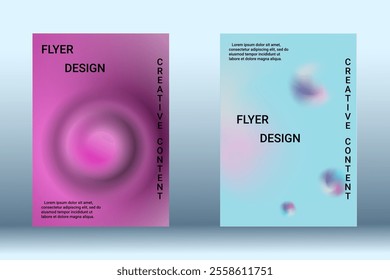 Minimum vector coverage. A set of modern abstract covers. Creative fluid backgrounds from current forms to design a fashionable abstract cover, banner, poster, booklet.