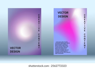 Minimum vector coverage. A set of modern abstract covers. Creative fluid backgrounds from current forms to design a fashionable abstract cover, banner, poster, booklet.