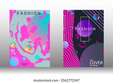 Minimum vector coverage. Set of modern abstract covers. Rich VIP design. Future futuristic template with abstract gradient shapes for the design of banners, posters, booklets, reports, magazines.