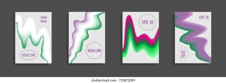 Minimum vector coverage. A set of modern abstract covers. Future futuristic template with abstract shapes for banner design, poster, notebook, book.Eps10.