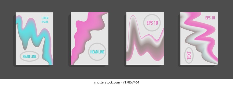 Minimum vector coverage. A set of modern abstract covers. Future futuristic template with abstract shapes for banner design, poster, notebook, book.Eps10.