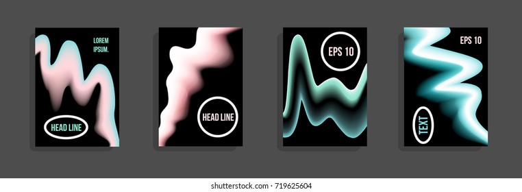 Minimum vector coverage. A set of modern abstract covers. Future futuristic template with abstract shapes for banner design, poster, notebook, book.Eps10.