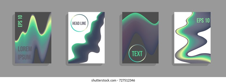 Minimum vector coverage. A set of modern abstract covers. Future futuristic template with abstract shapes for banner design, poster, notebook, book.Eps10.