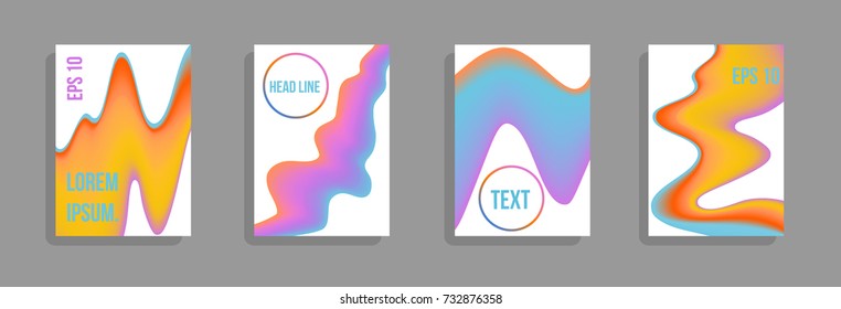 Minimum vector coverage. A set of modern abstract covers. Future futuristic template with abstract shapes for banner design, poster, notebook, book.Eps10.