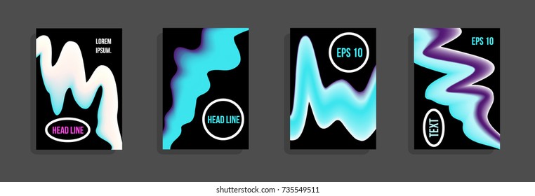 Minimum vector coverage. A set of modern abstract covers. Future futuristic template with abstract shapes for banner design, poster, notebook, book.Eps10.