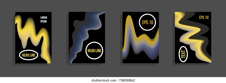 Minimum vector coverage. A set of modern abstract covers. Future futuristic template with abstract shapes for banner design, poster, notebook, book.Eps10.