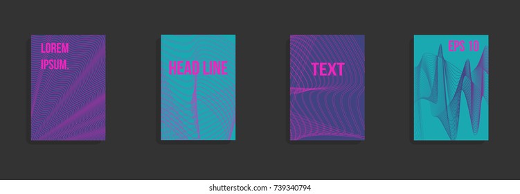 Minimum vector coverage. A set of modern abstract covers. Future futuristic template with abstract shapes for banner design, poster, notebook, book.Eps10.