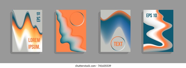 Minimum vector coverage. A set of modern abstract covers. Future futuristic template with abstract shapes for banner design, poster, notebook, book.Eps10.