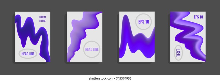 Minimum vector coverage. A set of modern abstract covers. Future futuristic template with abstract shapes for banner design, poster, notebook, book.Eps10.