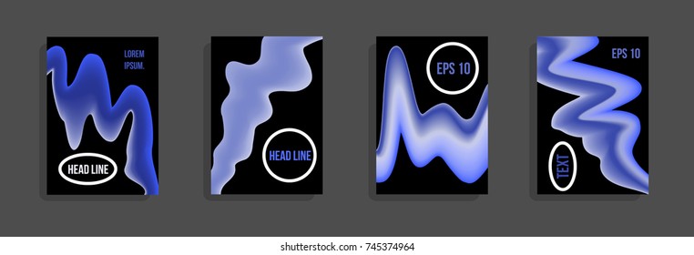 Minimum vector coverage. A set of modern abstract covers. Future futuristic template with abstract shapes for banner design, poster, notebook, book.Eps10.