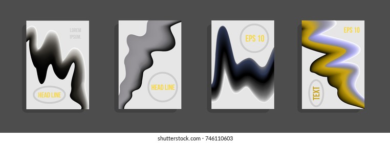 Minimum vector coverage. A set of modern abstract covers. Future futuristic template with abstract shapes for banner design, poster, notebook, book.Eps10.