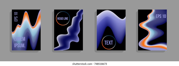 Minimum vector coverage. A set of modern abstract covers. Future futuristic template with abstract shapes for banner design, poster, notebook, book.Eps10.