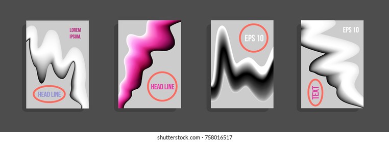 Minimum vector coverage. A set of modern abstract covers. Future futuristic template with abstract shapes for banner design, poster, notebook, book.Eps10.