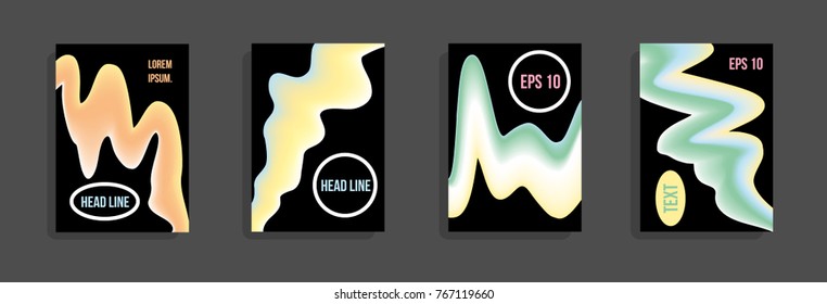 Minimum vector coverage. A set of modern abstract covers. Future futuristic template with abstract shapes for banner design, poster, notebook, book.Eps10.