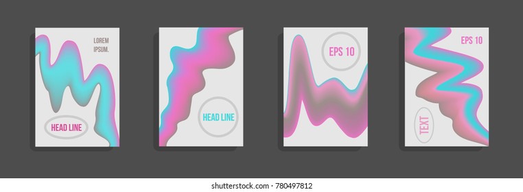 Minimum vector coverage. A set of modern abstract covers. Future futuristic template with abstract shapes for banner design, poster, notebook, book.Eps10.
