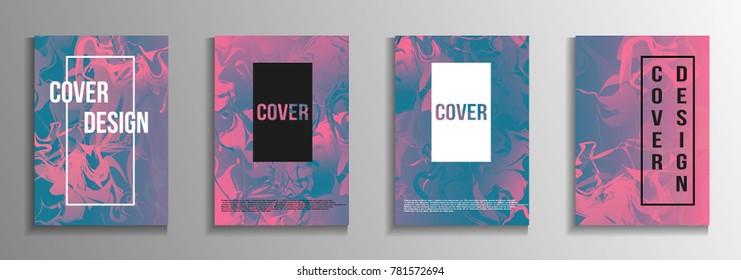 Minimum vector coverage. A set of modern abstract covers. Rich design VIP. Future futuristic template with abstract current forms for banner design, poster, booklet, report, magazine.