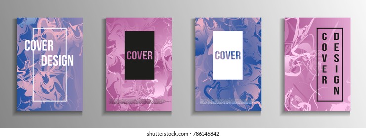 Minimum vector coverage. A set of modern abstract covers. Rich design VIP. Future futuristic template with abstract current forms for banner design, poster, booklet, report, magazine.