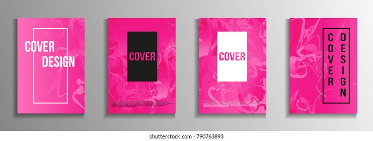 Minimum vector coverage. A set of modern abstract covers. Rich design VIP. Future futuristic template with abstract current forms for banner design, poster, booklet, report, magazine.