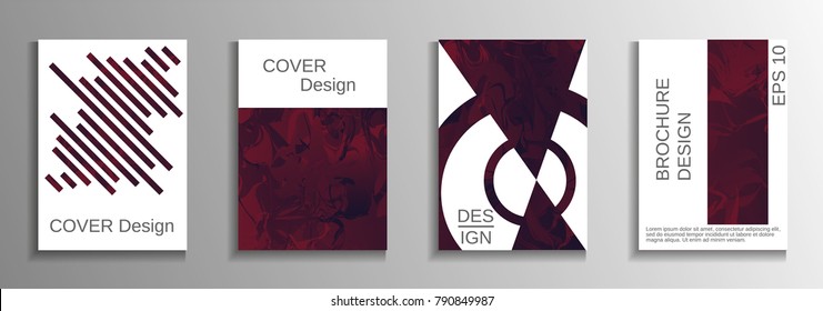 Minimum vector coverage. A set of modern abstract covers. Rich design VIP. Future futuristic template with abstract current forms for banner design, poster, booklet, report, magazine.